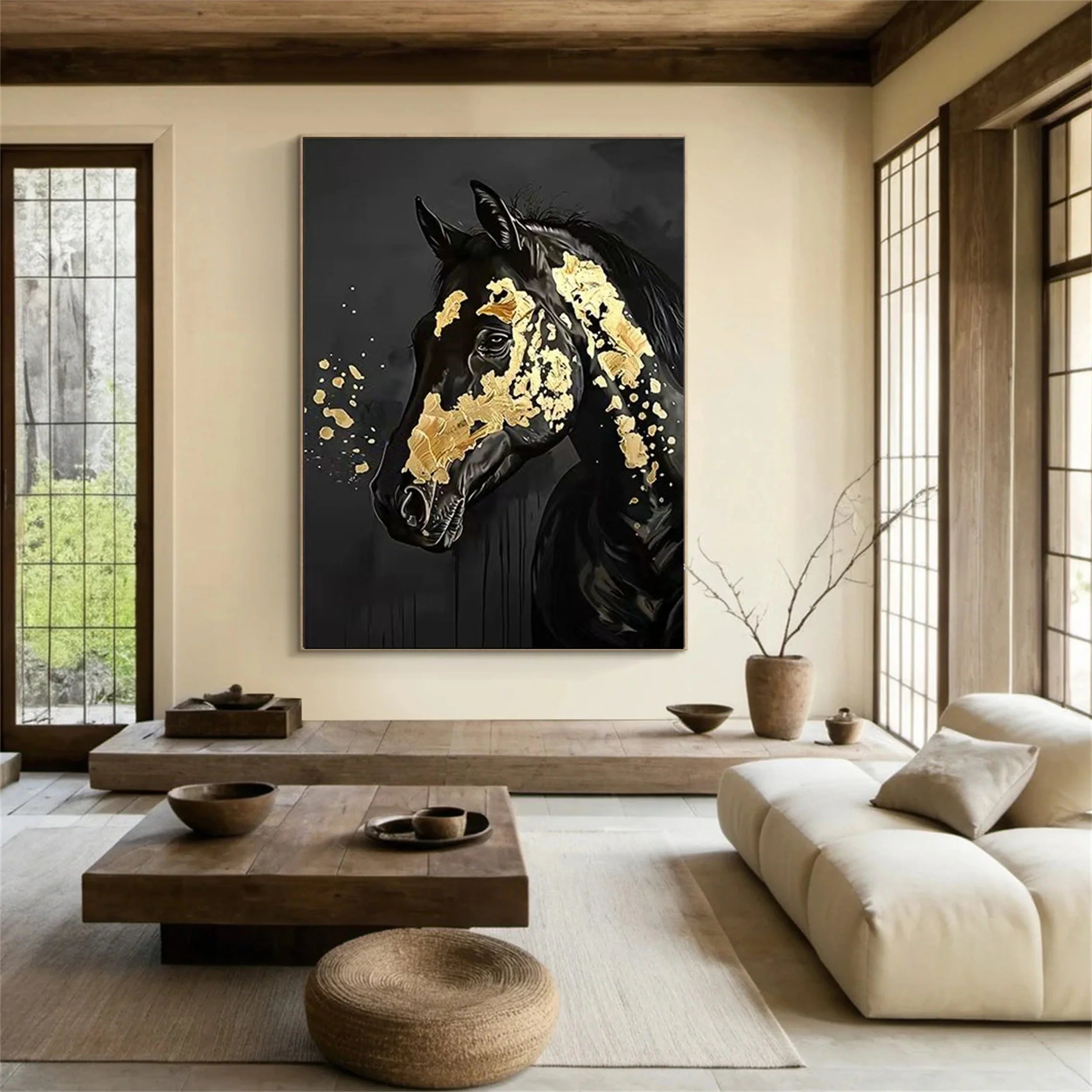 Colorful Horse Abstract Animal Wall Art #AM038