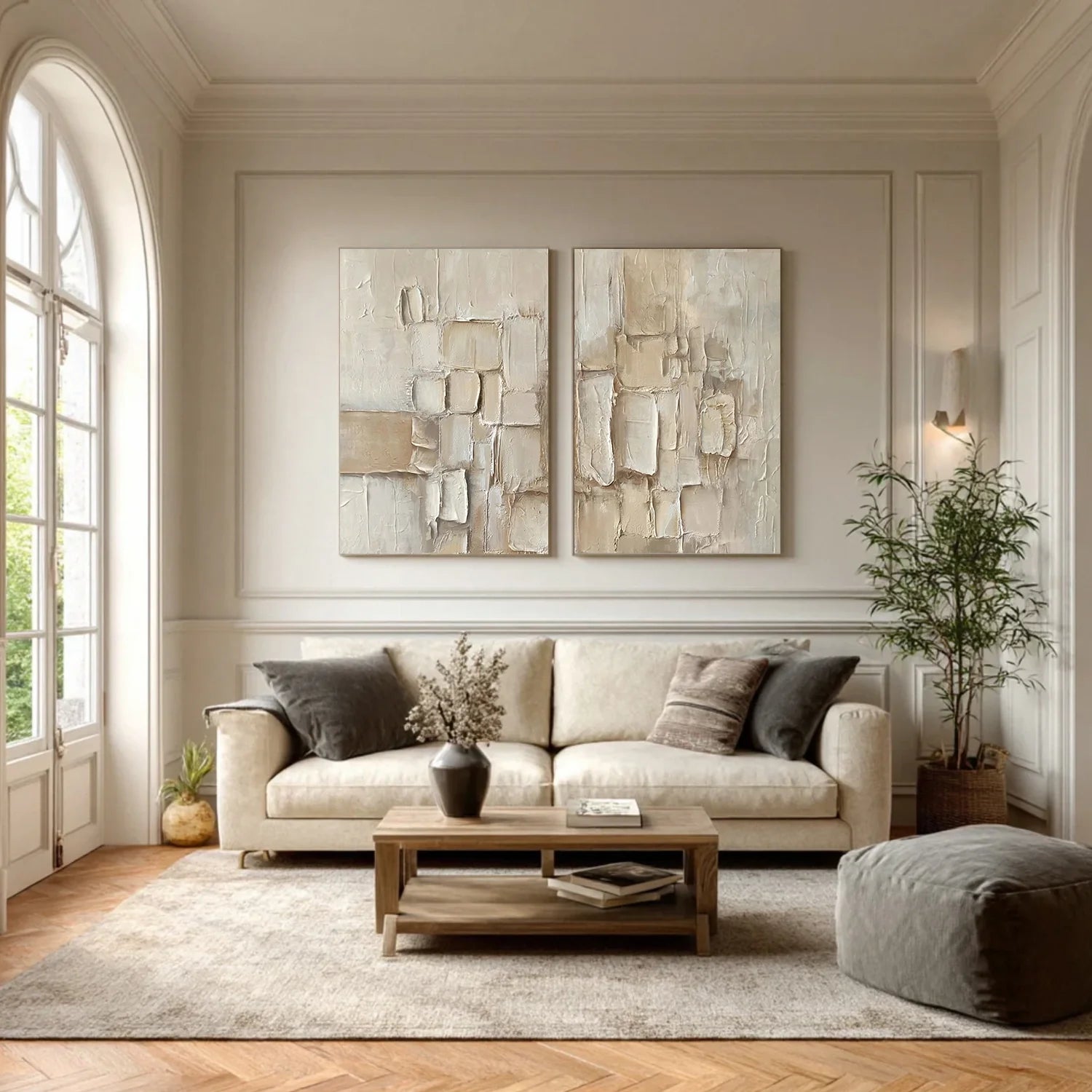 Abstract_Textured Canvas Art Set of 2 #WA823