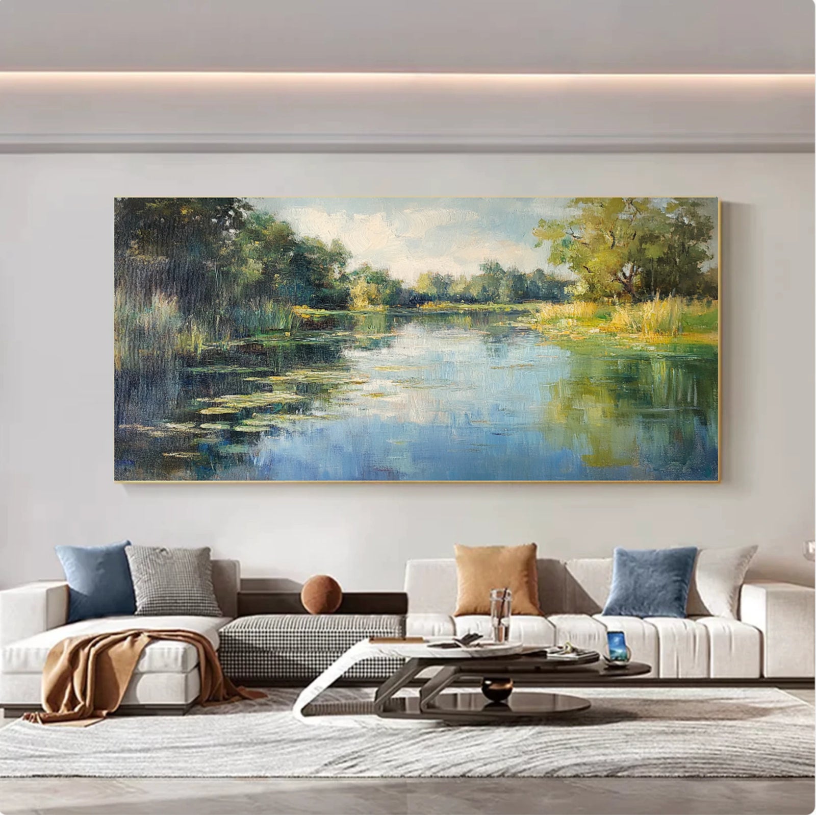 Hand-painted Nature Canvas Art for Living Room #FT582