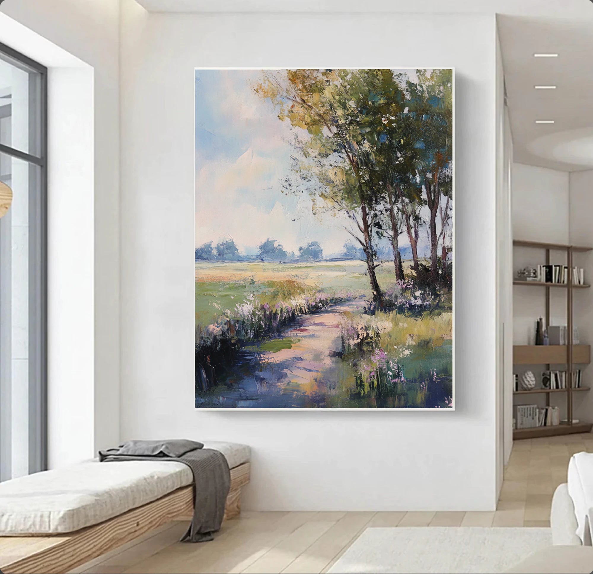 Original Hand-Painted Impressionist Landscape Oil Painting #FJ591