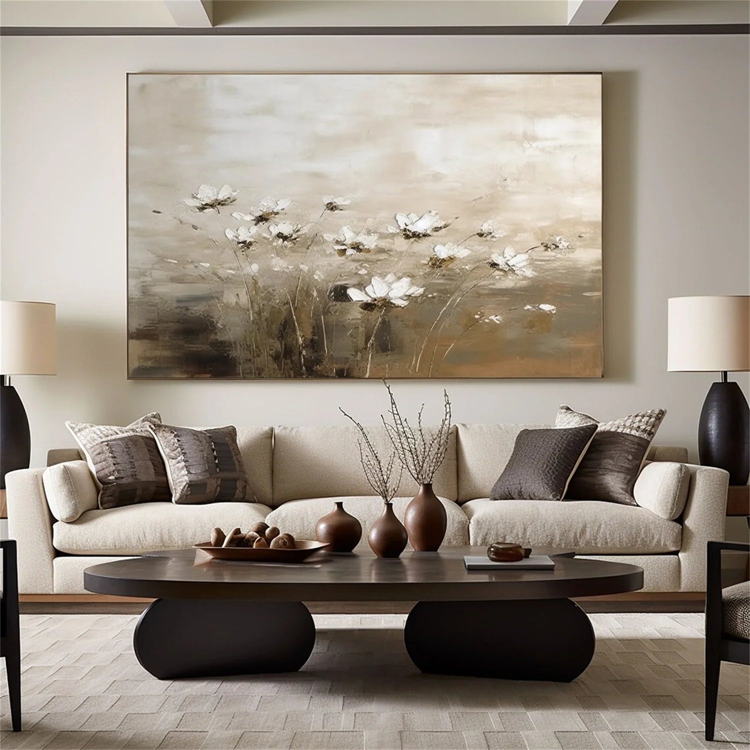 Flower & Tree Abstract Textured Wall Art #FT110