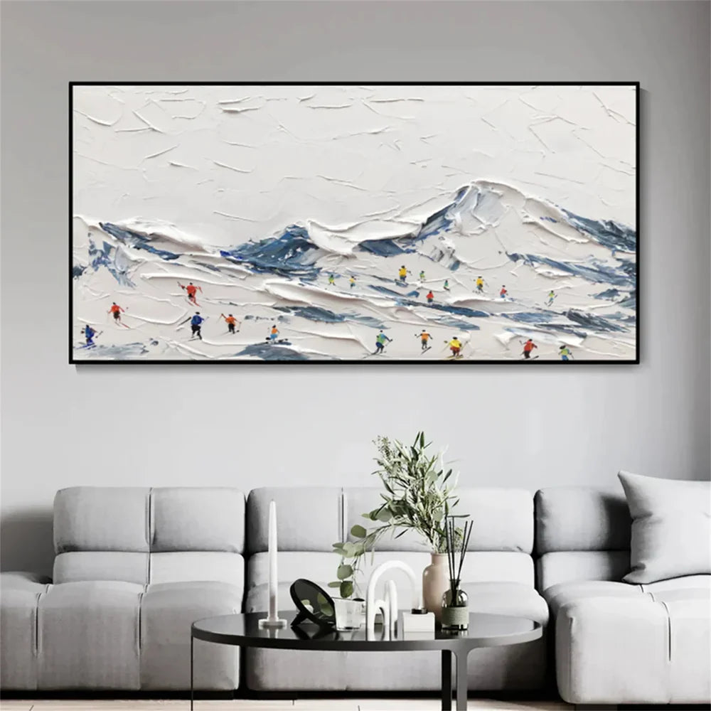 White Sport Art Minimalist Textured Wall Art #AS003