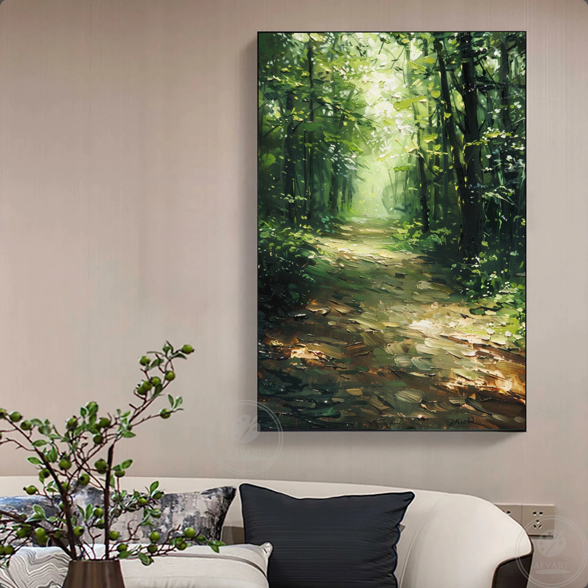 Original Green Landscape Wall Art #FJ638