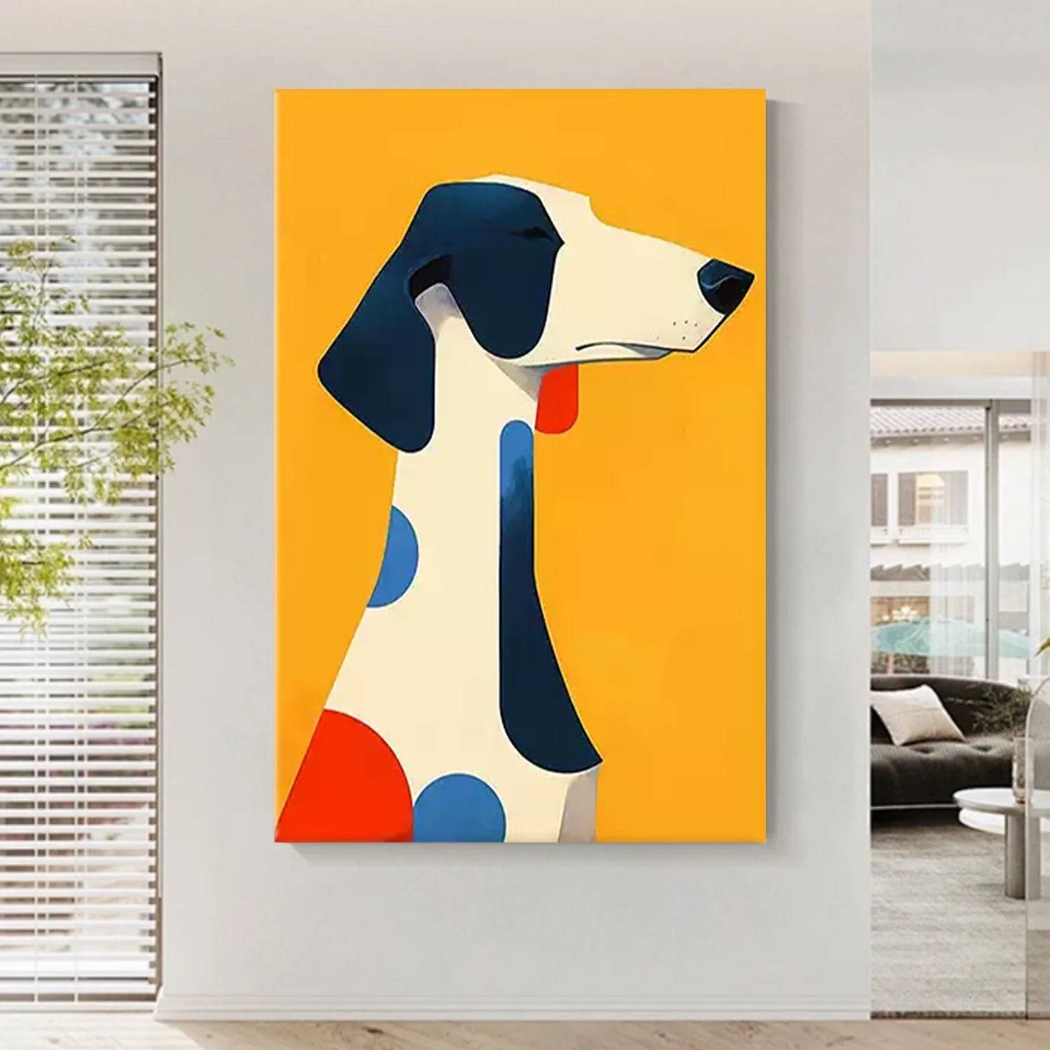Abstract Animal Dog Wall Art #AM103