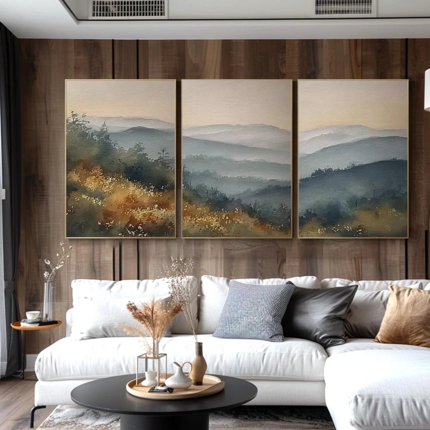 Flower & Tree Abstract Wall Art Set of 3 #FT156