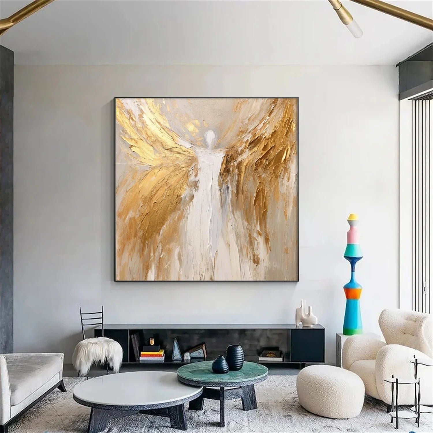 Abstract Angel Wing Textured Painting #AB049