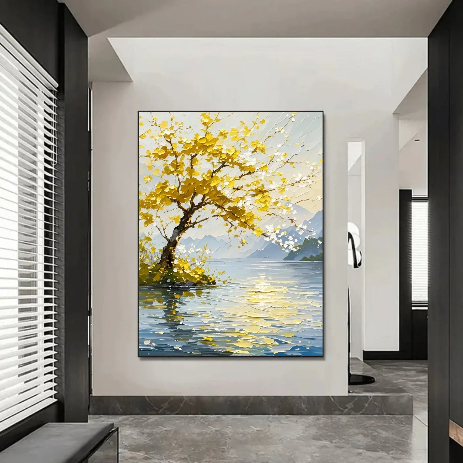 Flower & Tree Abstract Textured_Wall Art #FT169