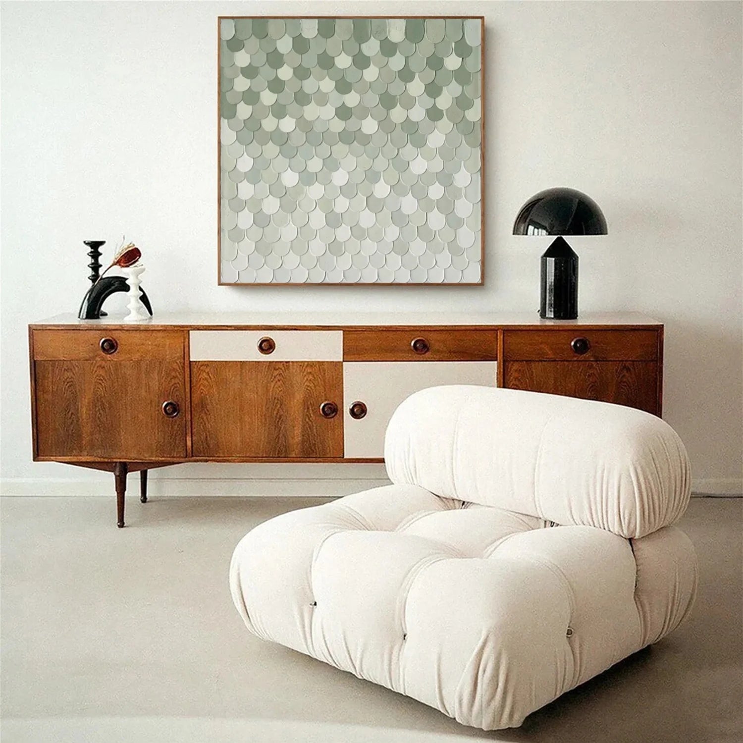 Green Minimalist Textured_Canvas Art #MD271