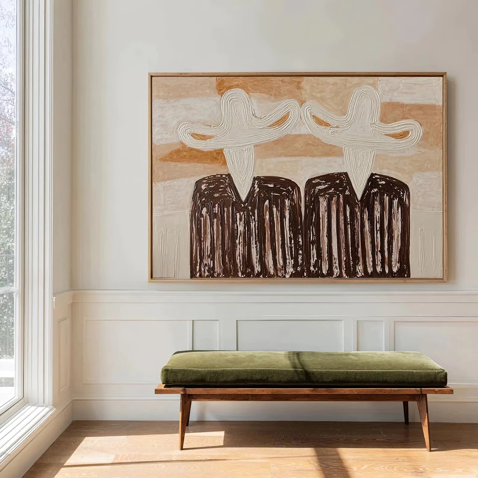 Wabi Sabi Two Figures Art #AB134