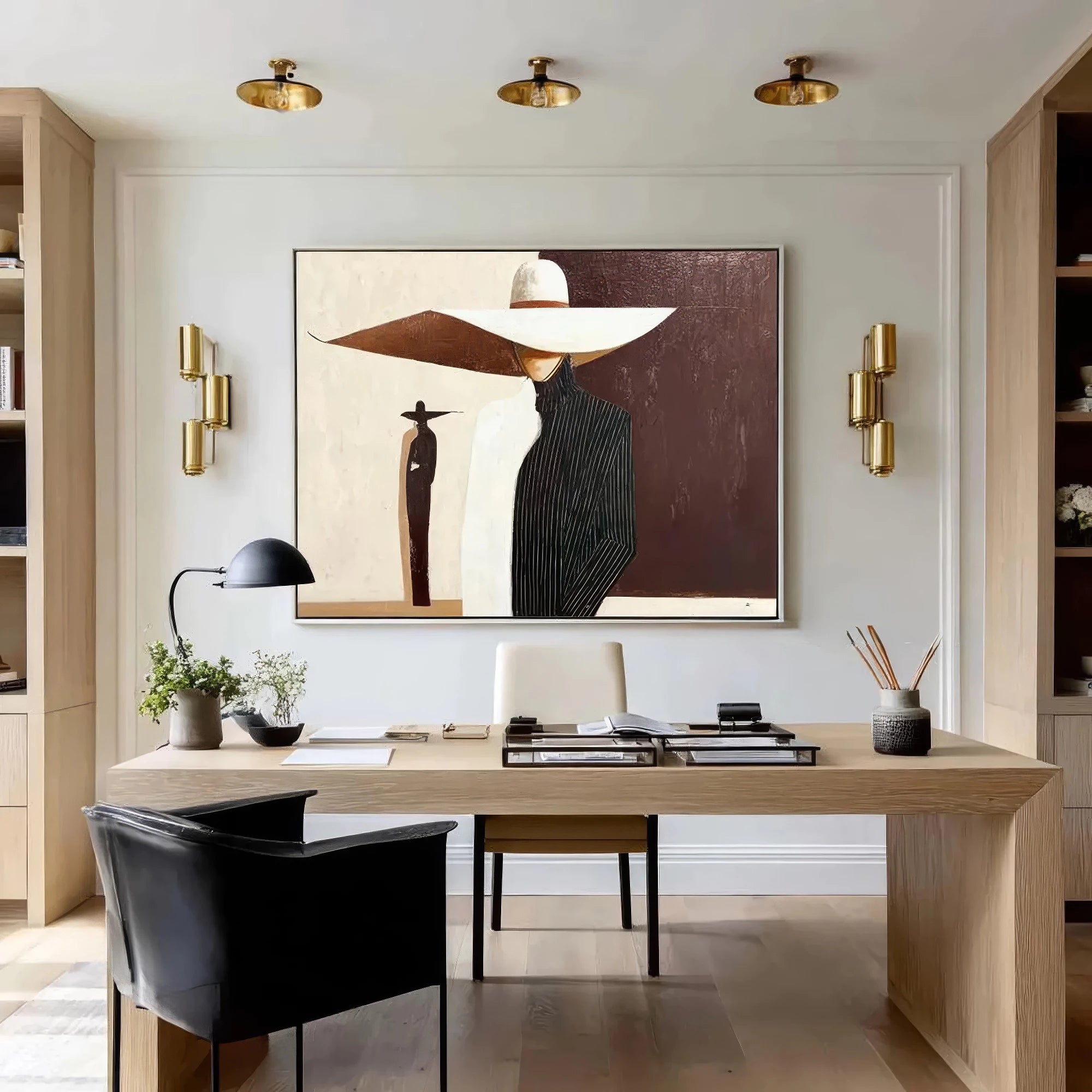 Wide Brim Hat Duo Art #AB131