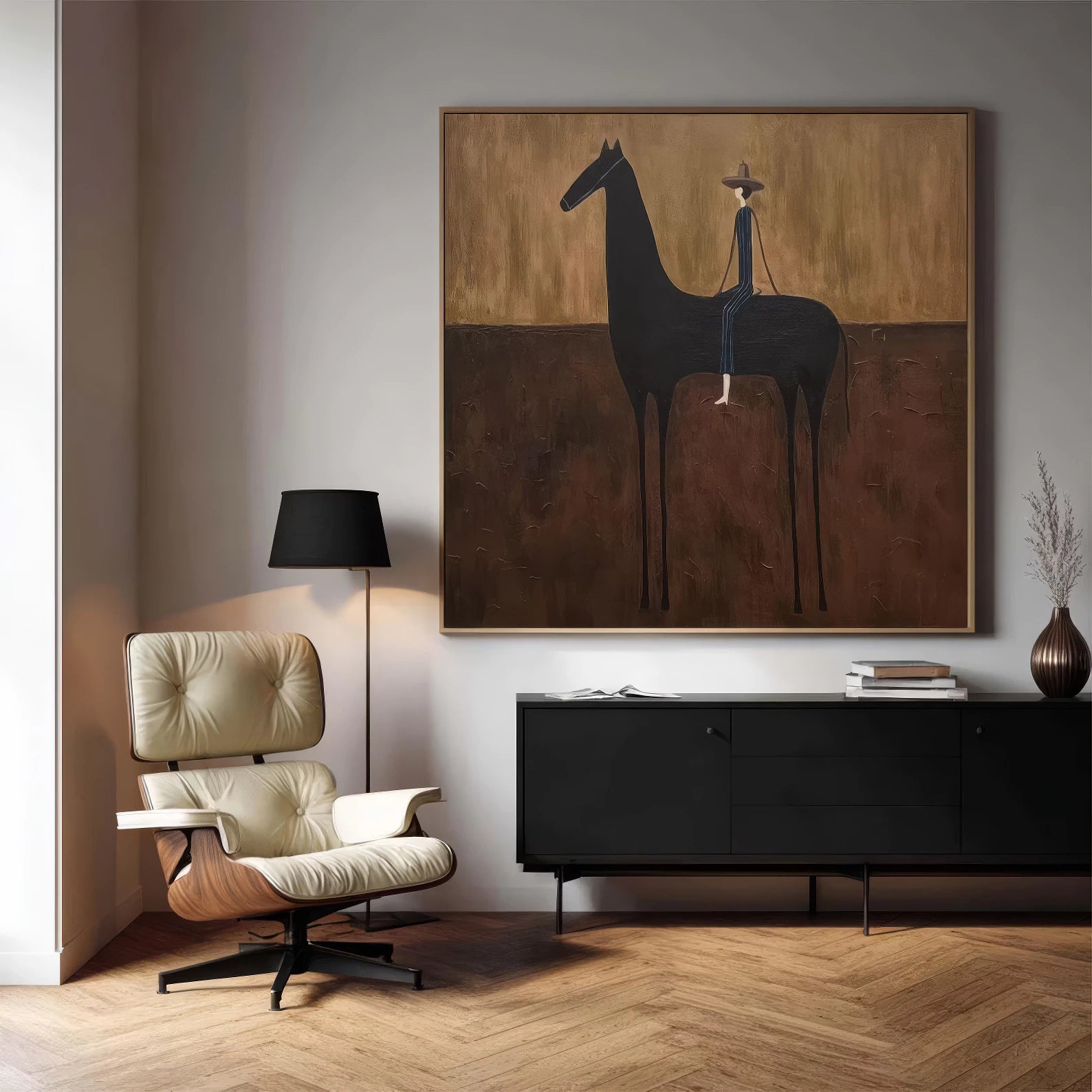 Modern Western Cowboy Painting #AB146