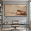 Beige Hand-Painted Bowl Painting, Warm Interior and Open Space #ICB3U54B