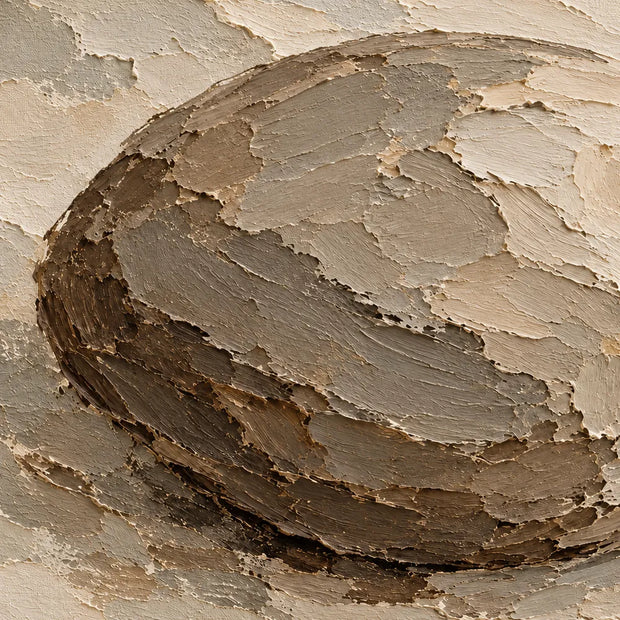 Beige Hand-Painted Vessel Painting, Horizontal Still Life #HR9V7CAF