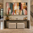 Blush Pink & Sage Green Hand-Painted 3D Textured Oil Painting, Abstract Color Block Wall Art #EIPL629Z