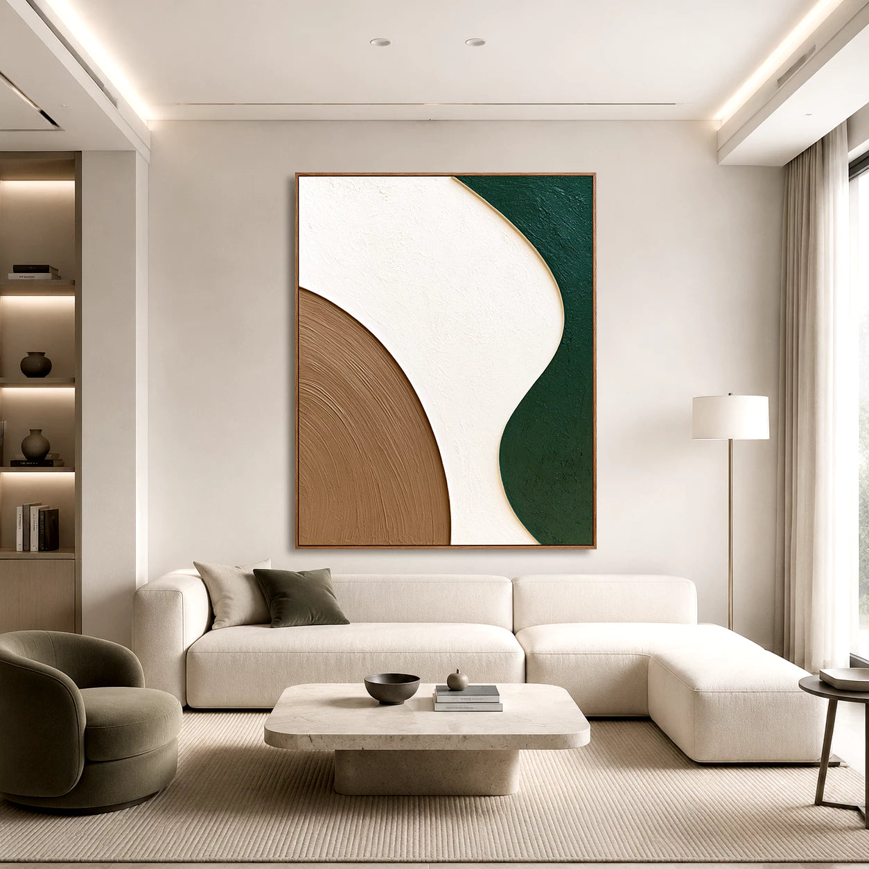 Minimalist Wabi-Sabi Abstract Curve Wall Art #JM98