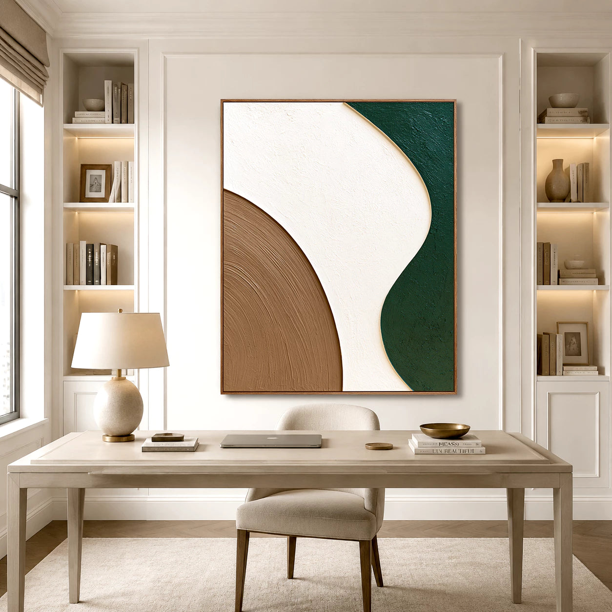 Minimalist Wabi-Sabi Abstract Curve Wall Art #JM98