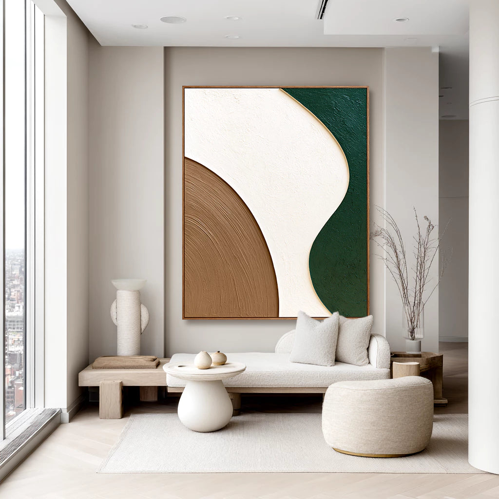 Minimalist Wabi-Sabi Abstract Curve Wall Art #JM98