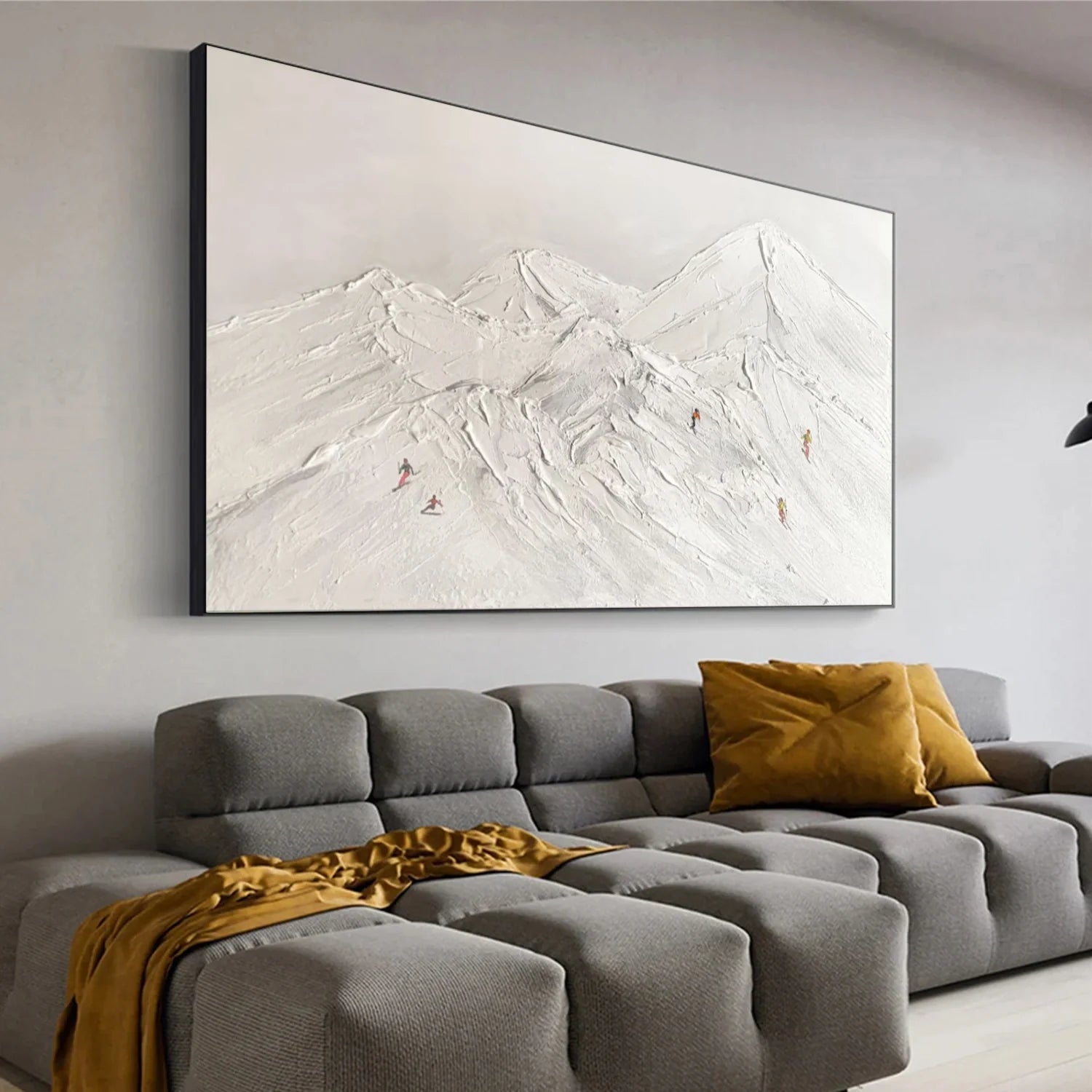 Skiing Sport_Textured Wall Art #AS046