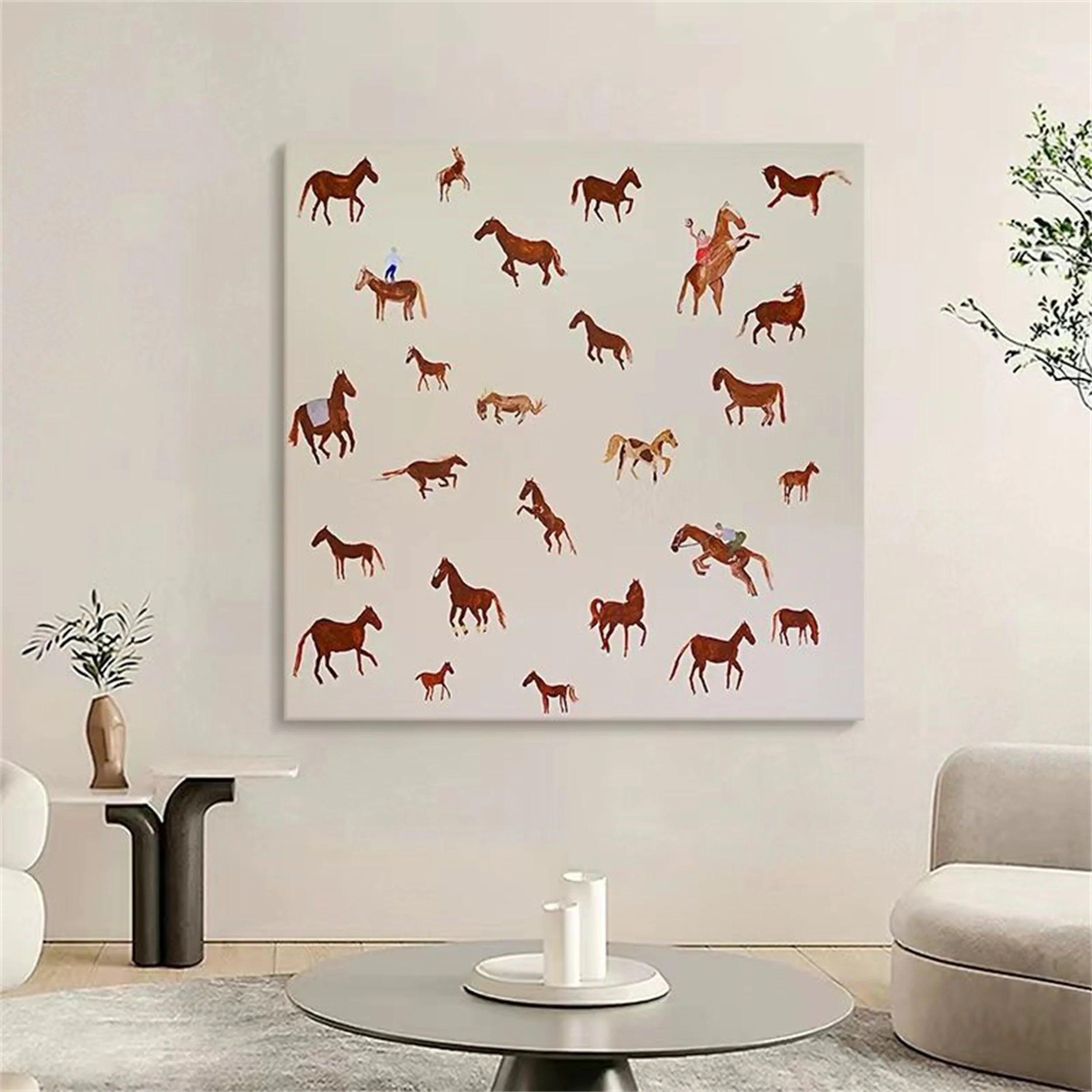 Colorful Horse Abstract Animal Wall Art #AM013
