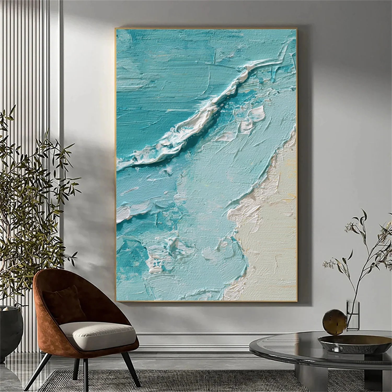 Sea & Sky Abstract Textured Wall Art #SK149