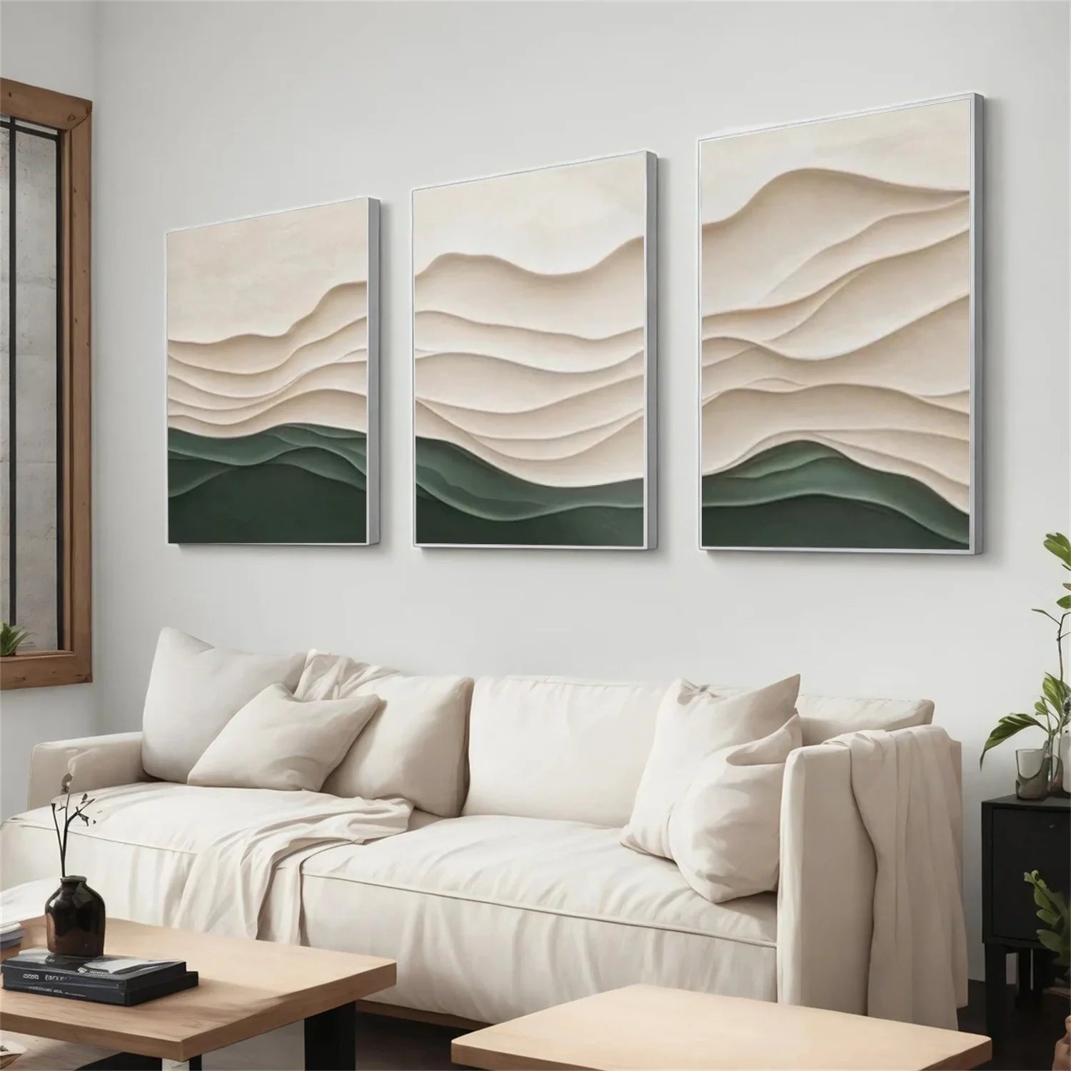 Minimalist Textured_Canvas Art Set of 3 #MD290