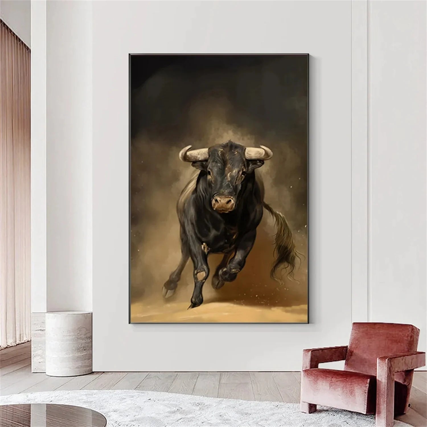 Black and Brown Abstract Animal Wall Art #AM057