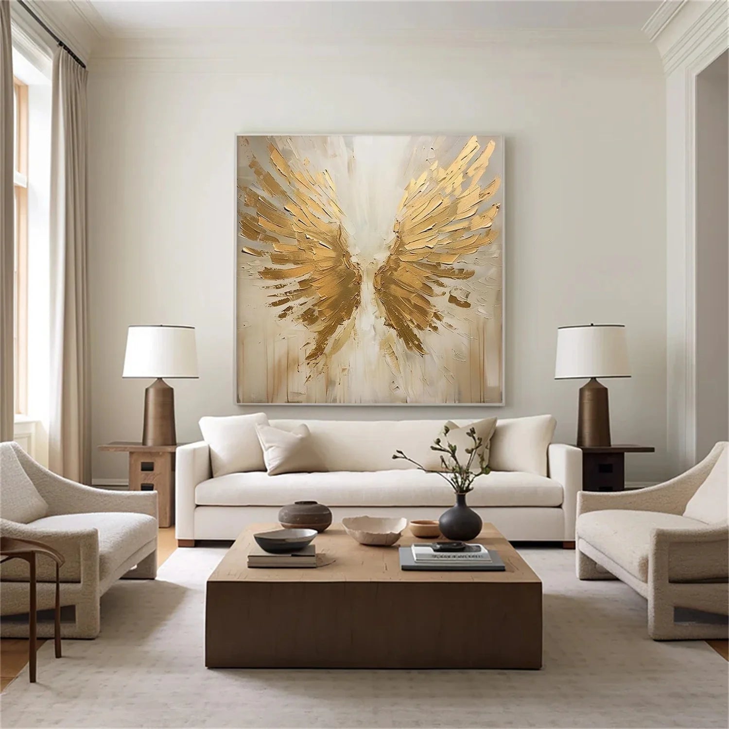 Abstract Angel Wing Textured Painting #AB051