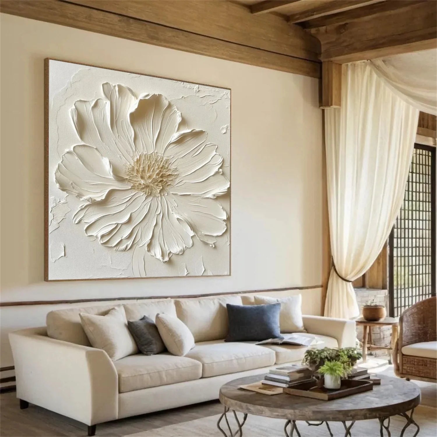 Flower & Tree Abstract_Textured Wall Art #FT172