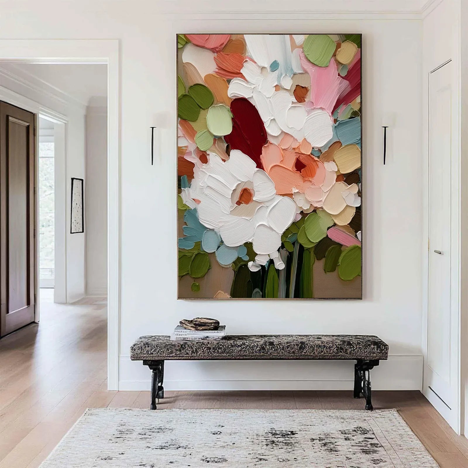 3D Impasto Floral Oil Painting #FT209