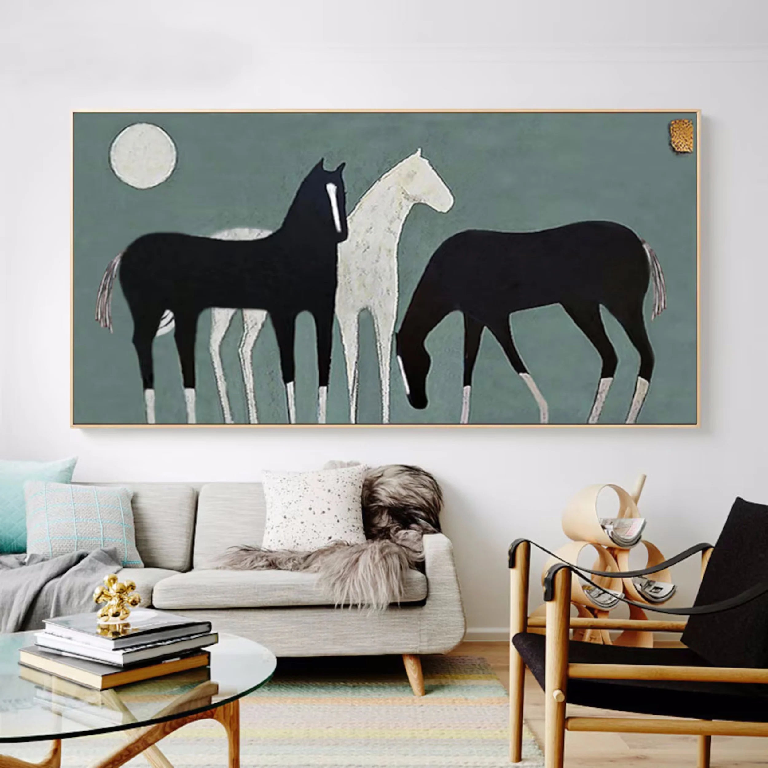Colorful Horse Abstract Animal Wall Art #AM003