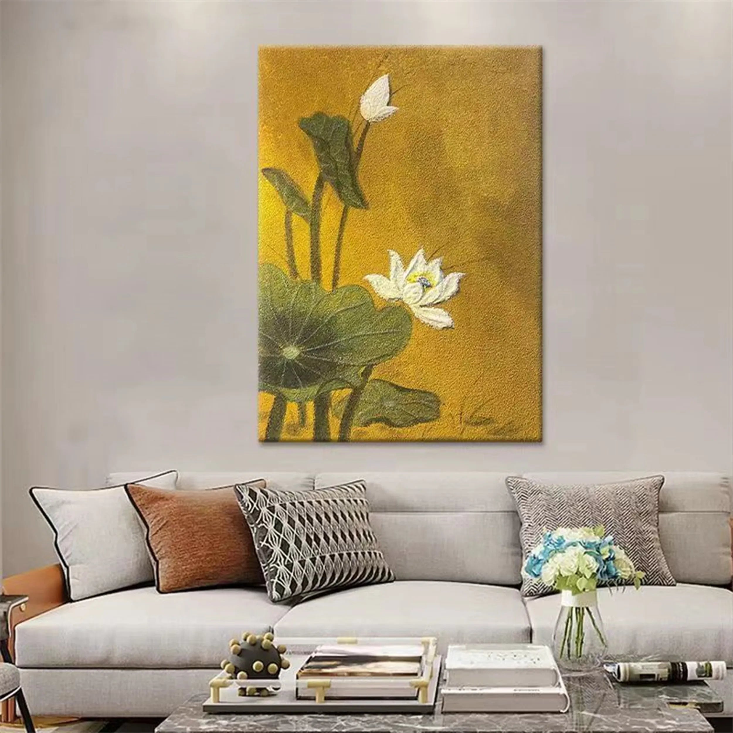 Colorful Flower & Tree Abstract Textured Wall Art #FT011