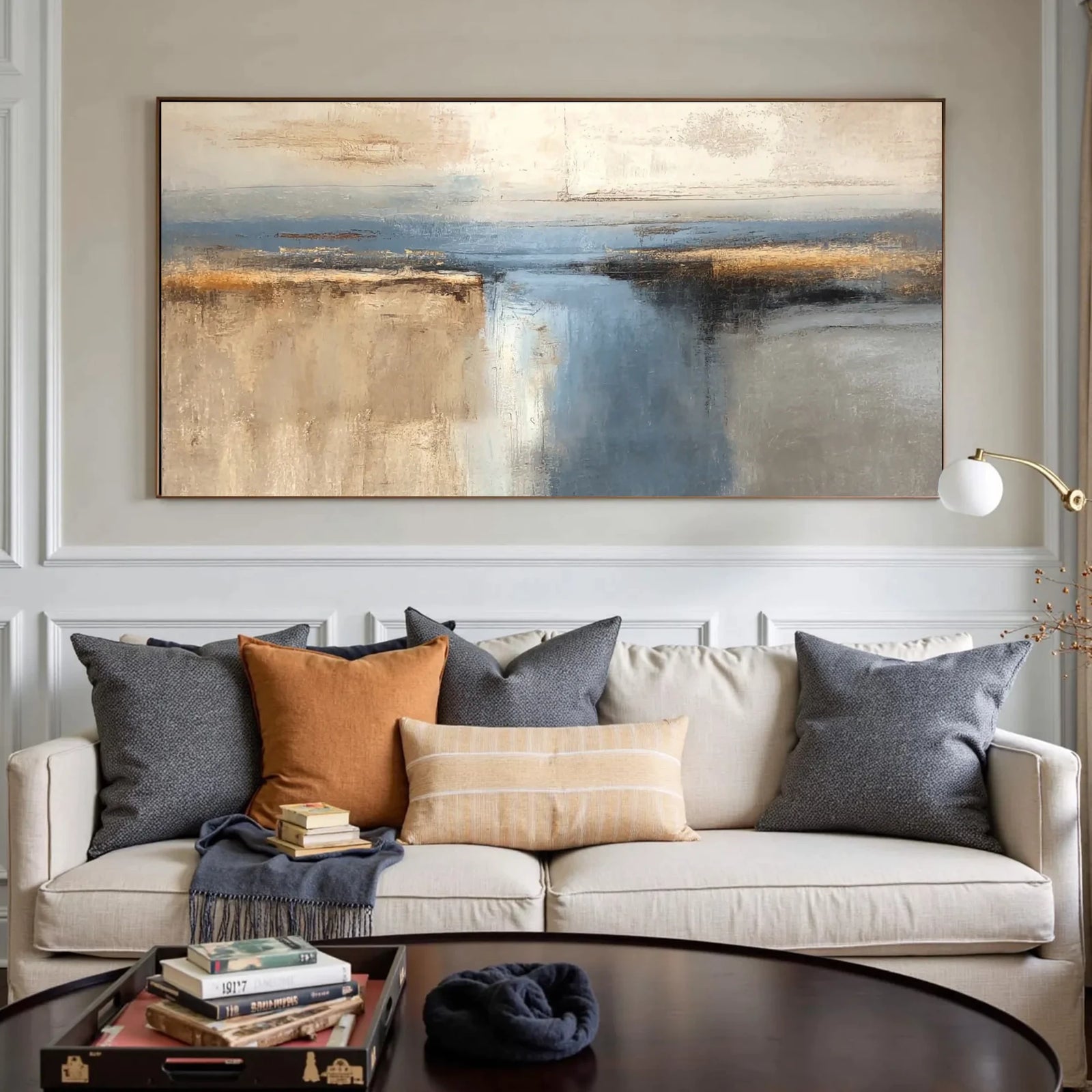 Modern Minimalist Coastal Oil Painting #SK47