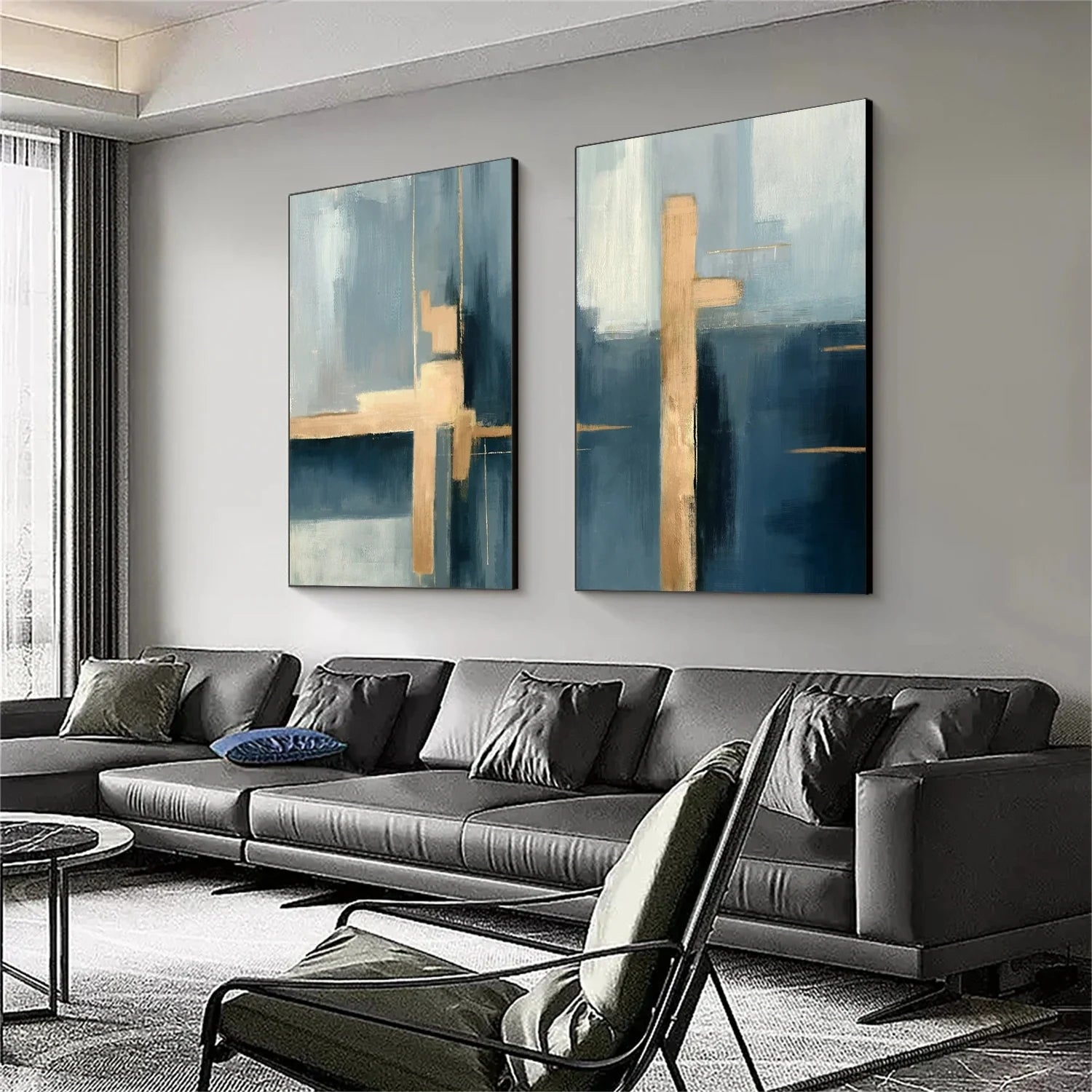 Abstract Set of 2 Canvas Art #WA589