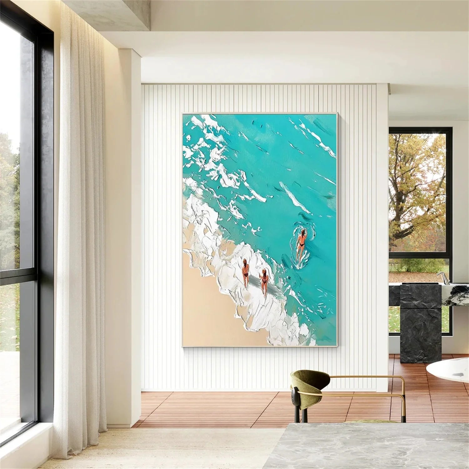 Swimming Sport Textured Wall Art #AS017