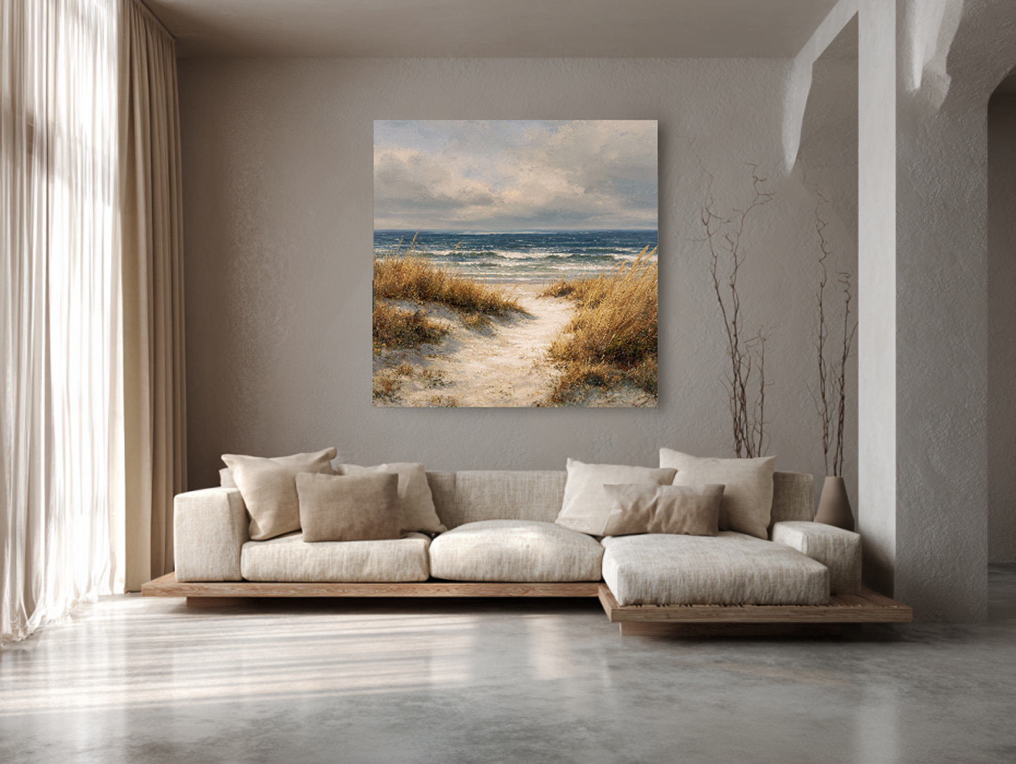 Coastal Dune Landscape Wall Art #SK129