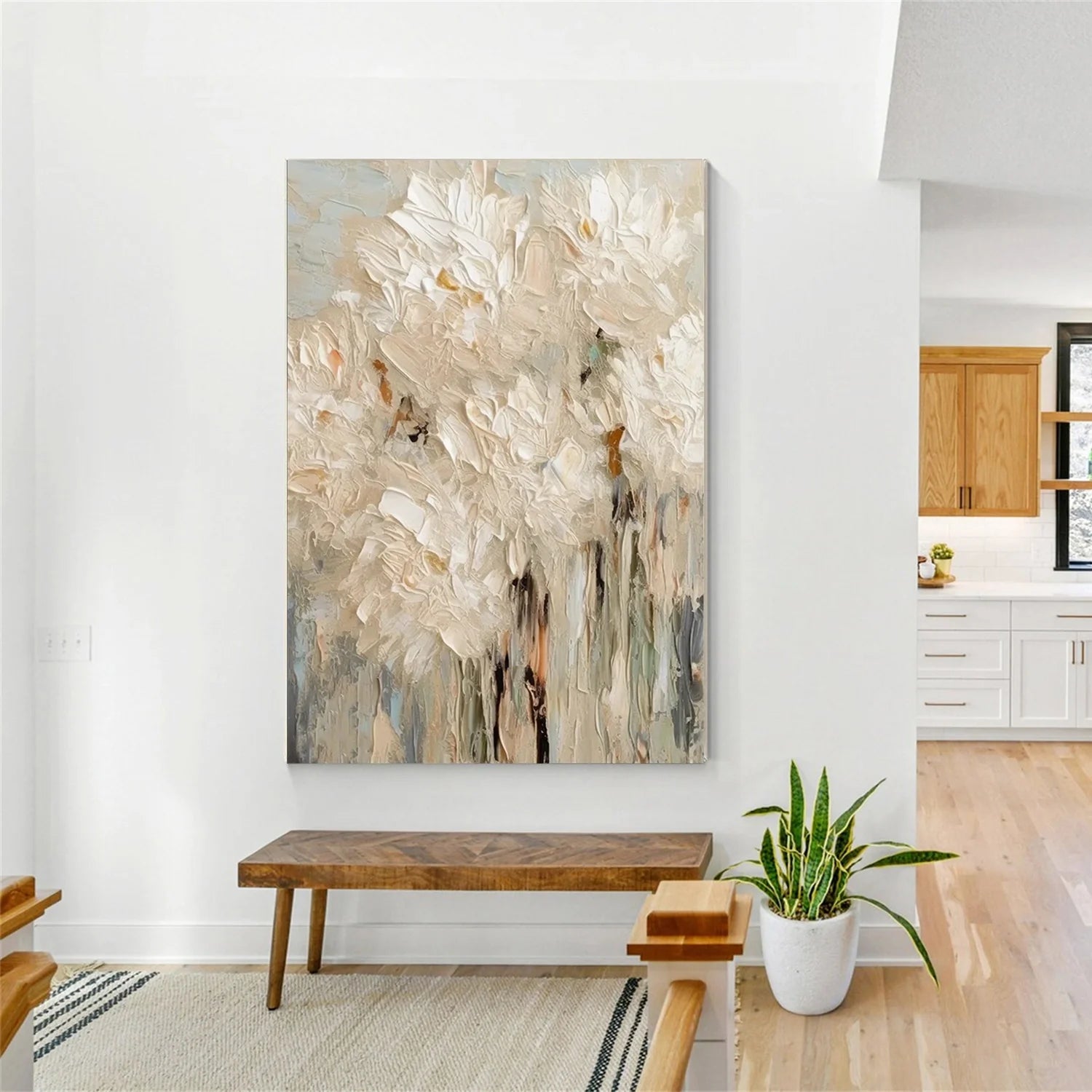 Flower & Tree Abstract_Textured Wall Art #FT120