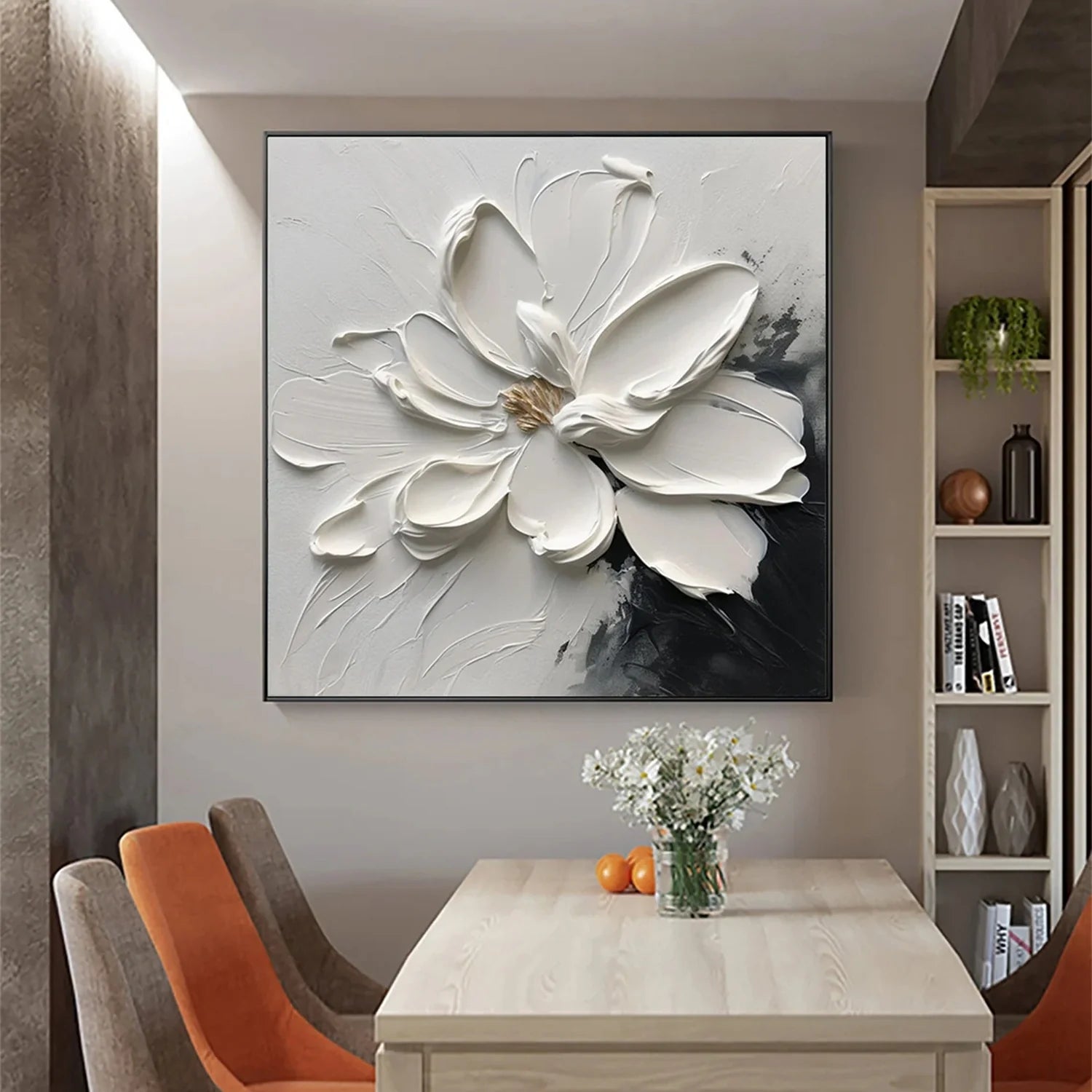 Flower & Tree Abstract Textured Wall Art #FT059
