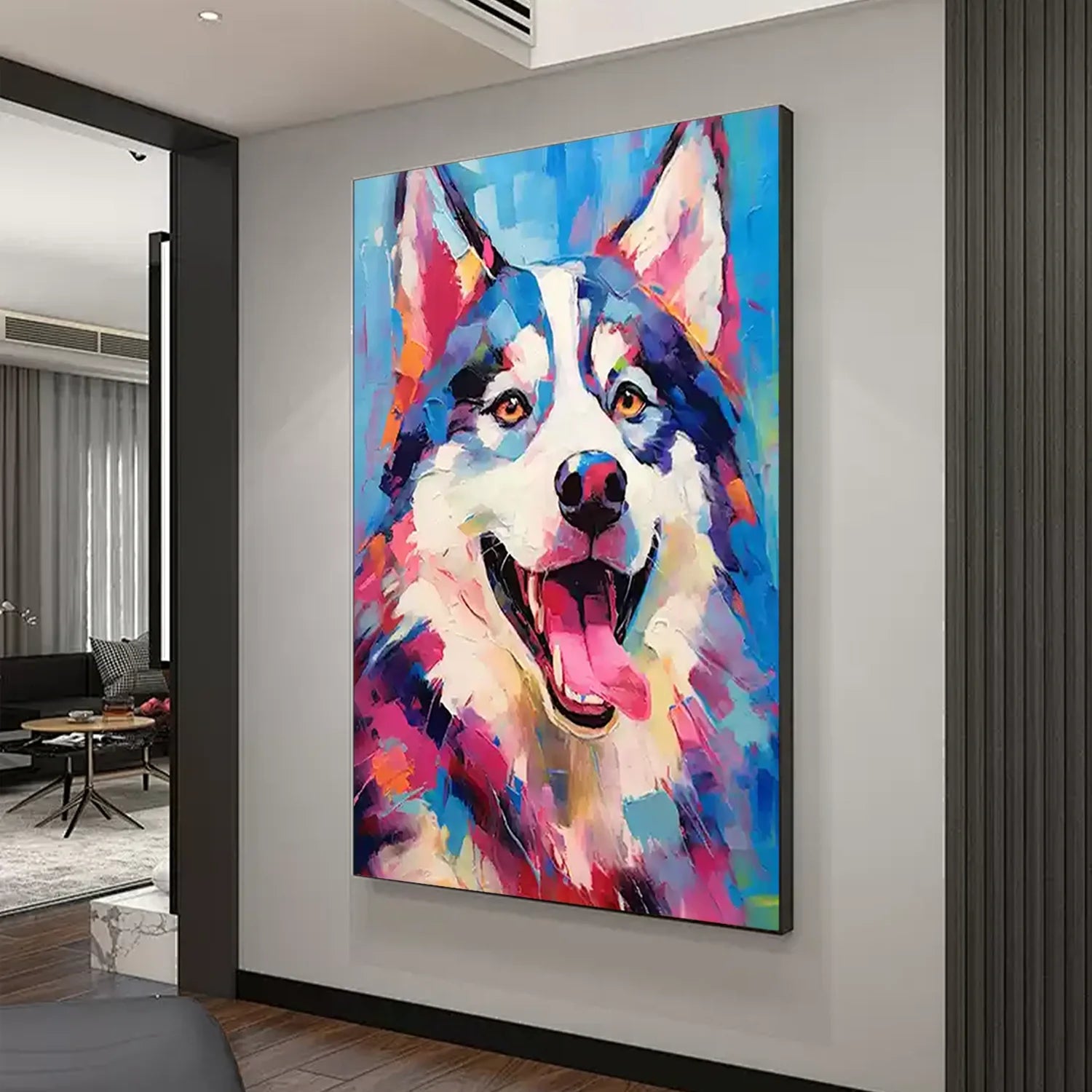 Abstract Animal Dog Wall Art #AM115