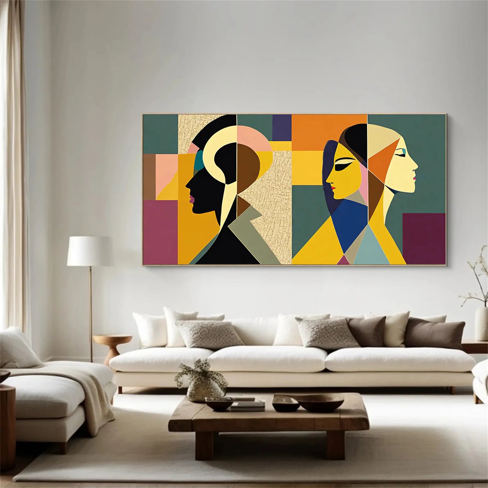 Geometric Abstract Figure Oil Painting #PO386