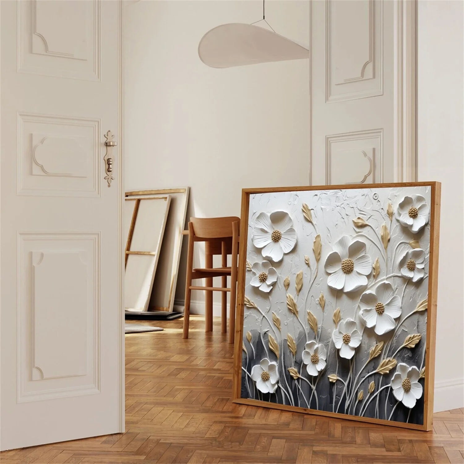 Flower & Tree Abstract Textured Wall Art #FT043