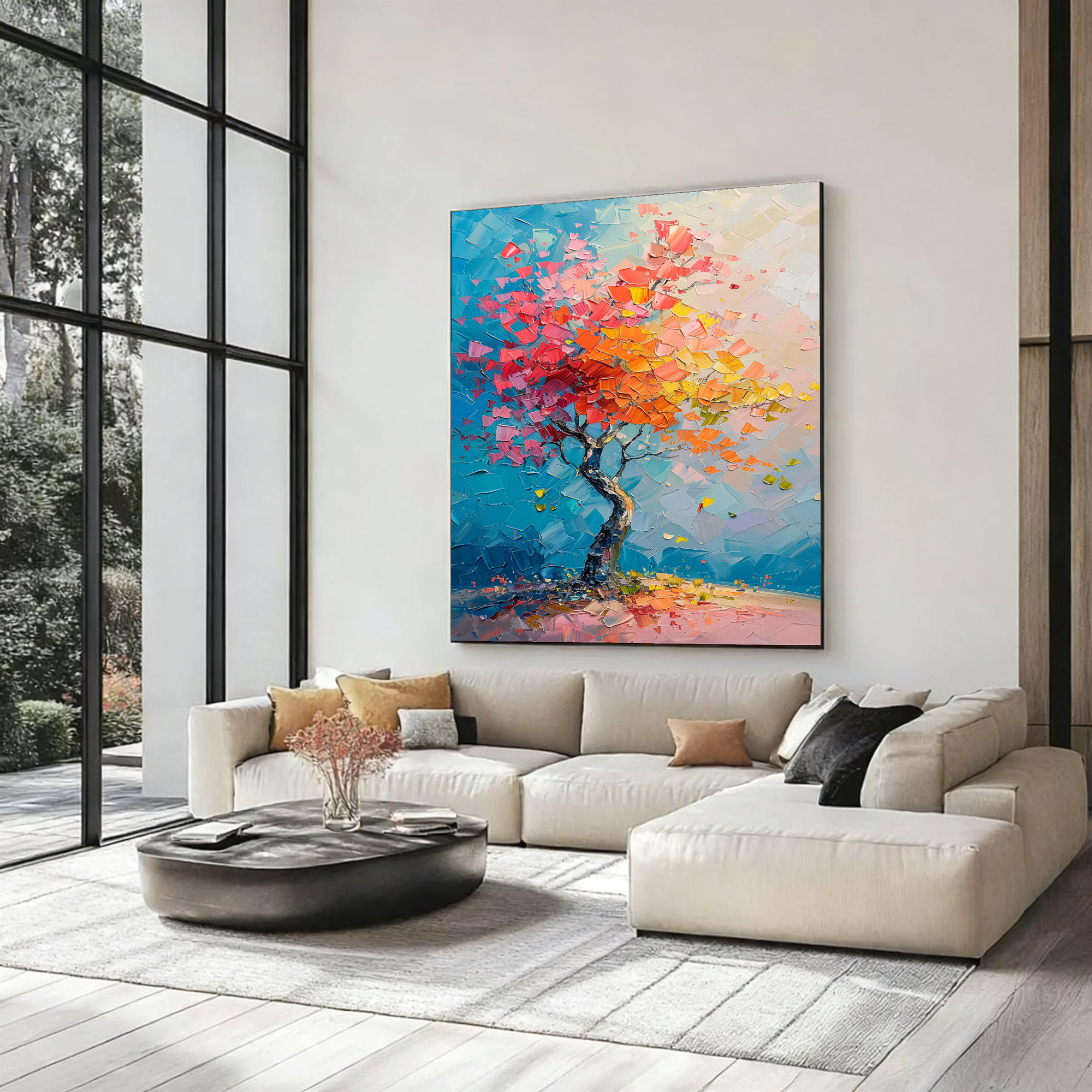 Autumn Tree Impasto Oil Painting #FT209