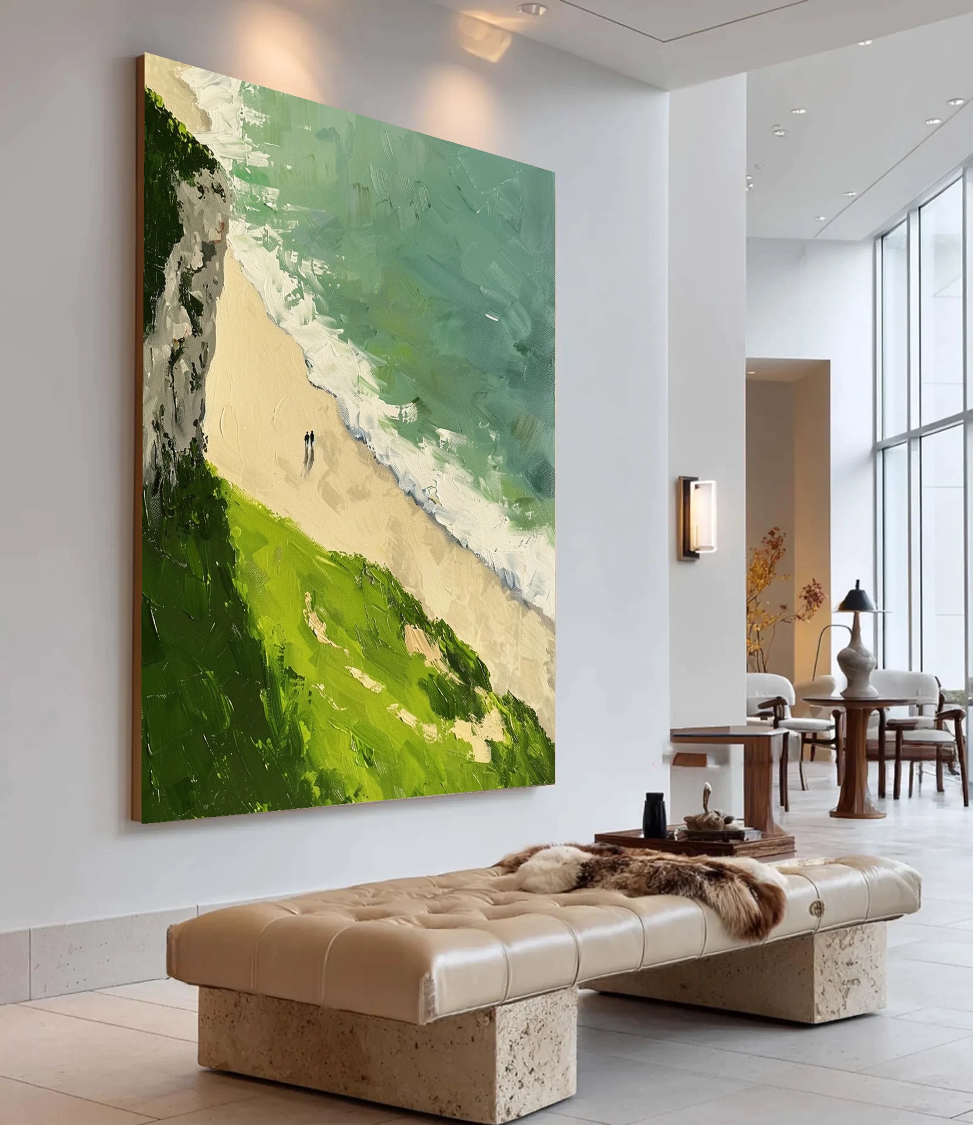 Abstract Green Ocean Wall Art #SK613