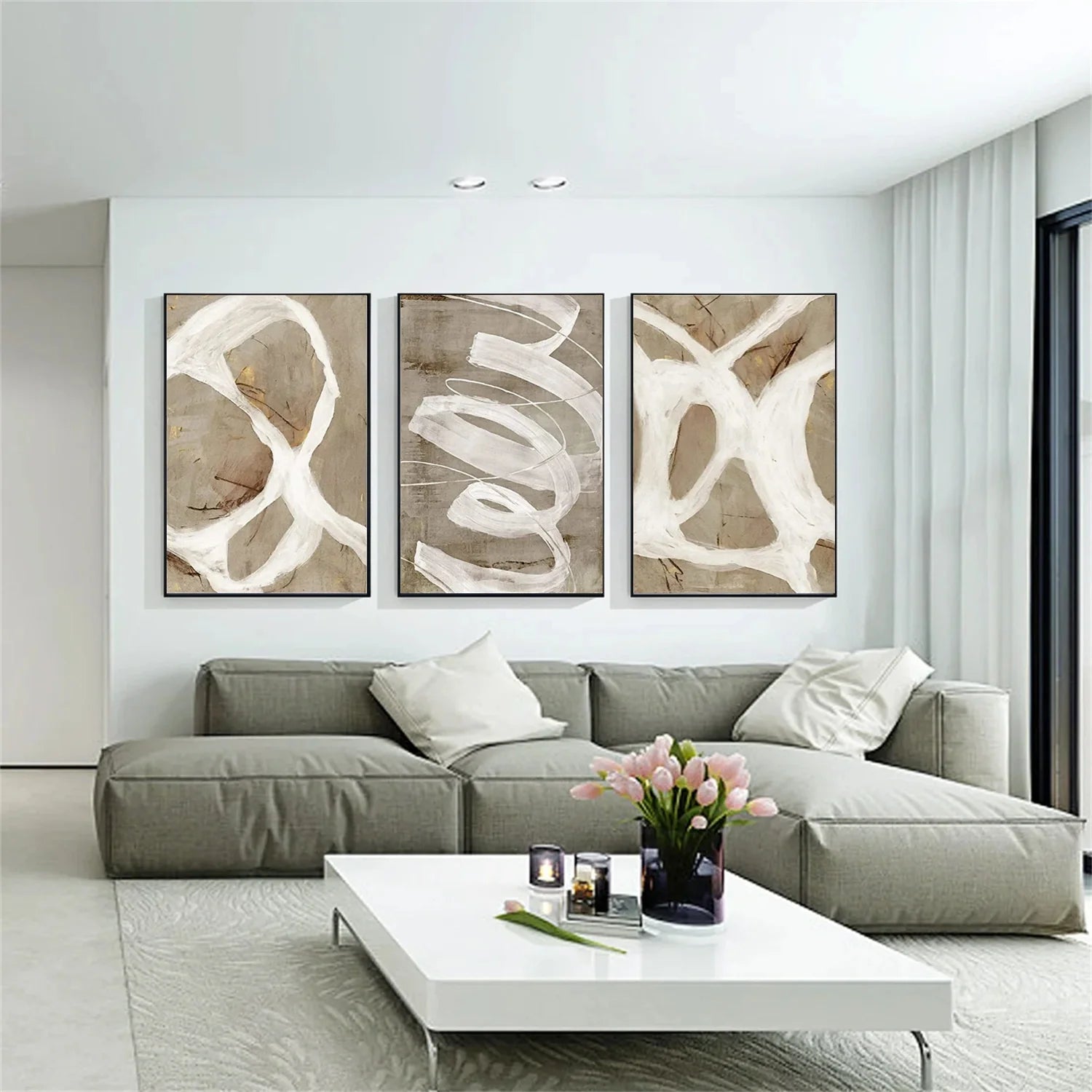 WABI SABI Abstract Tranquility Set of 3 #WA547