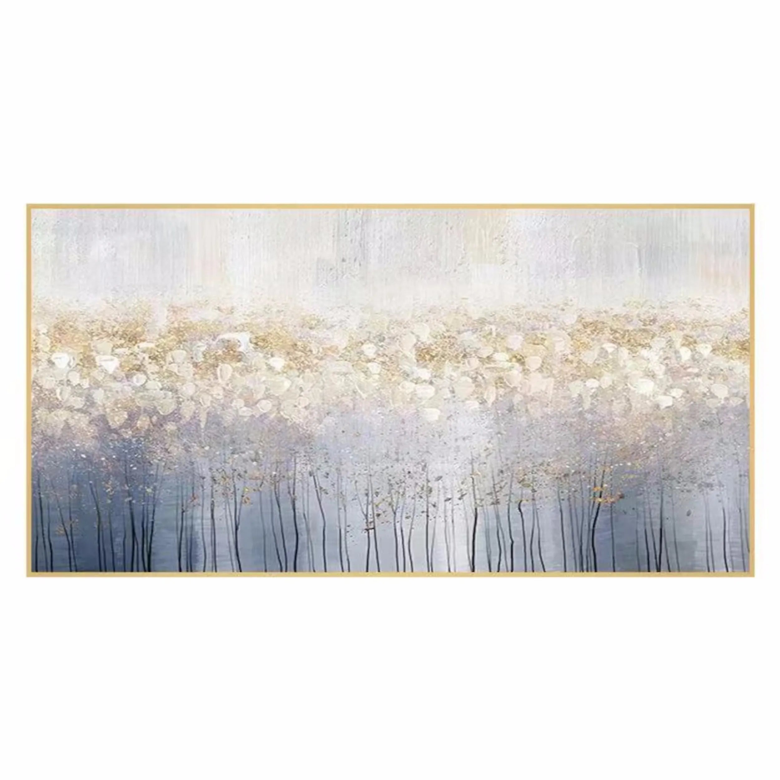 Colorful Flower & Tree Abstract Textured Wall Art #FT028