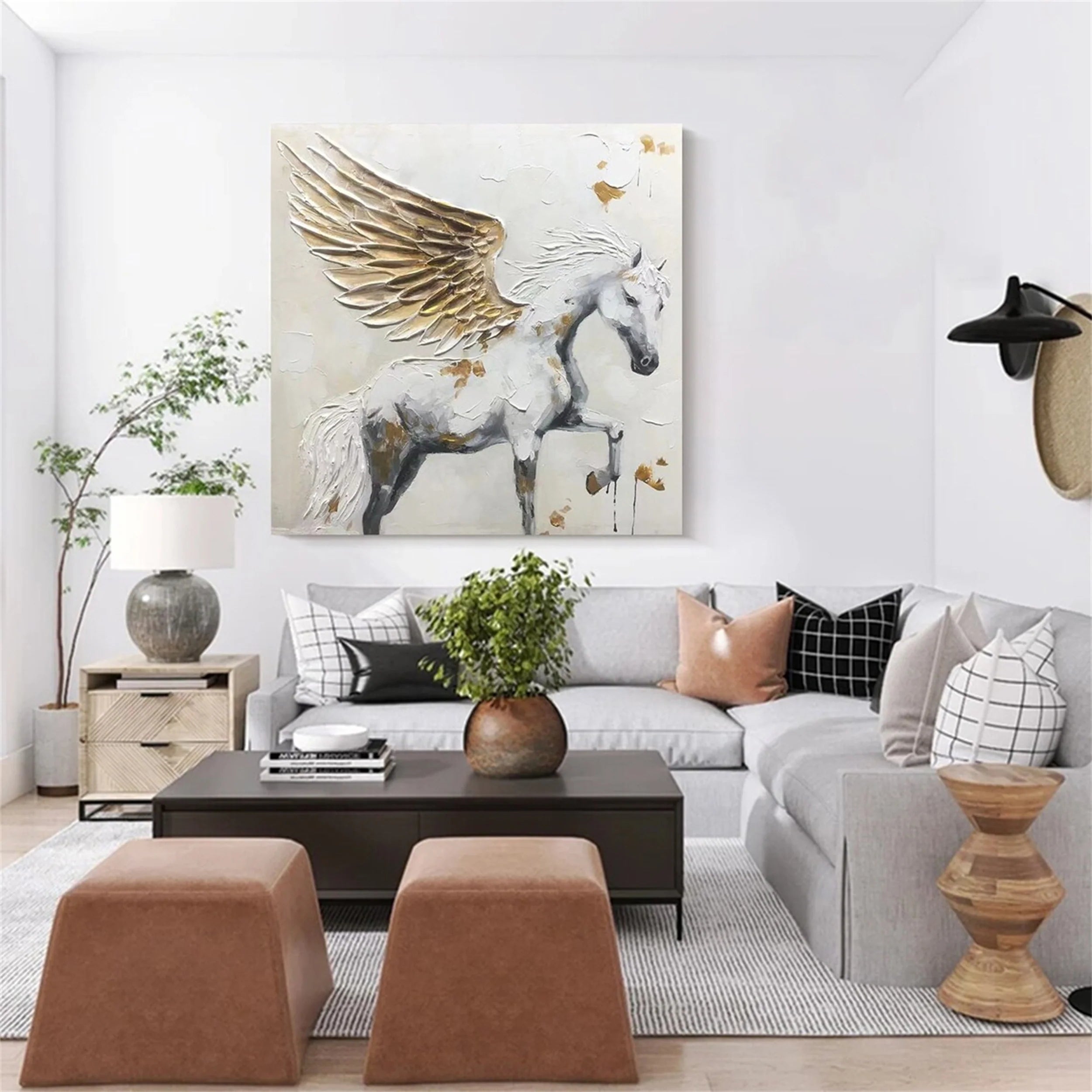 Colorful Horse Abstract Animal Wall Art #AM029