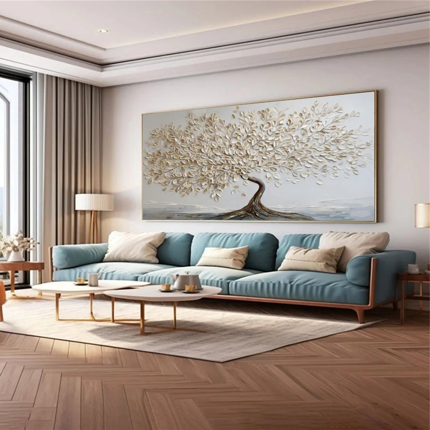 Flower & Tree Abstract_Textured Wall Art #FT147