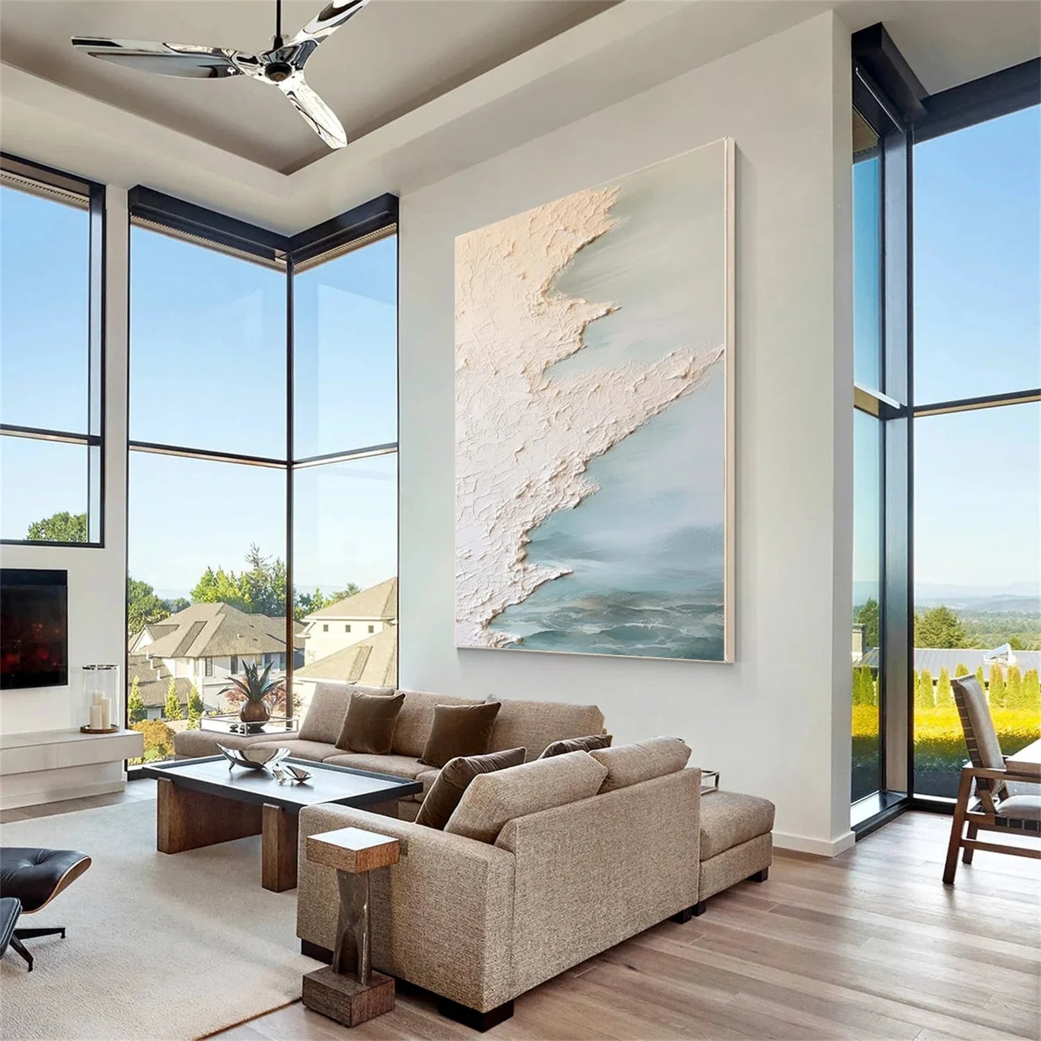 Sea & Sky Abstract_Textured_Wall Art #SK146