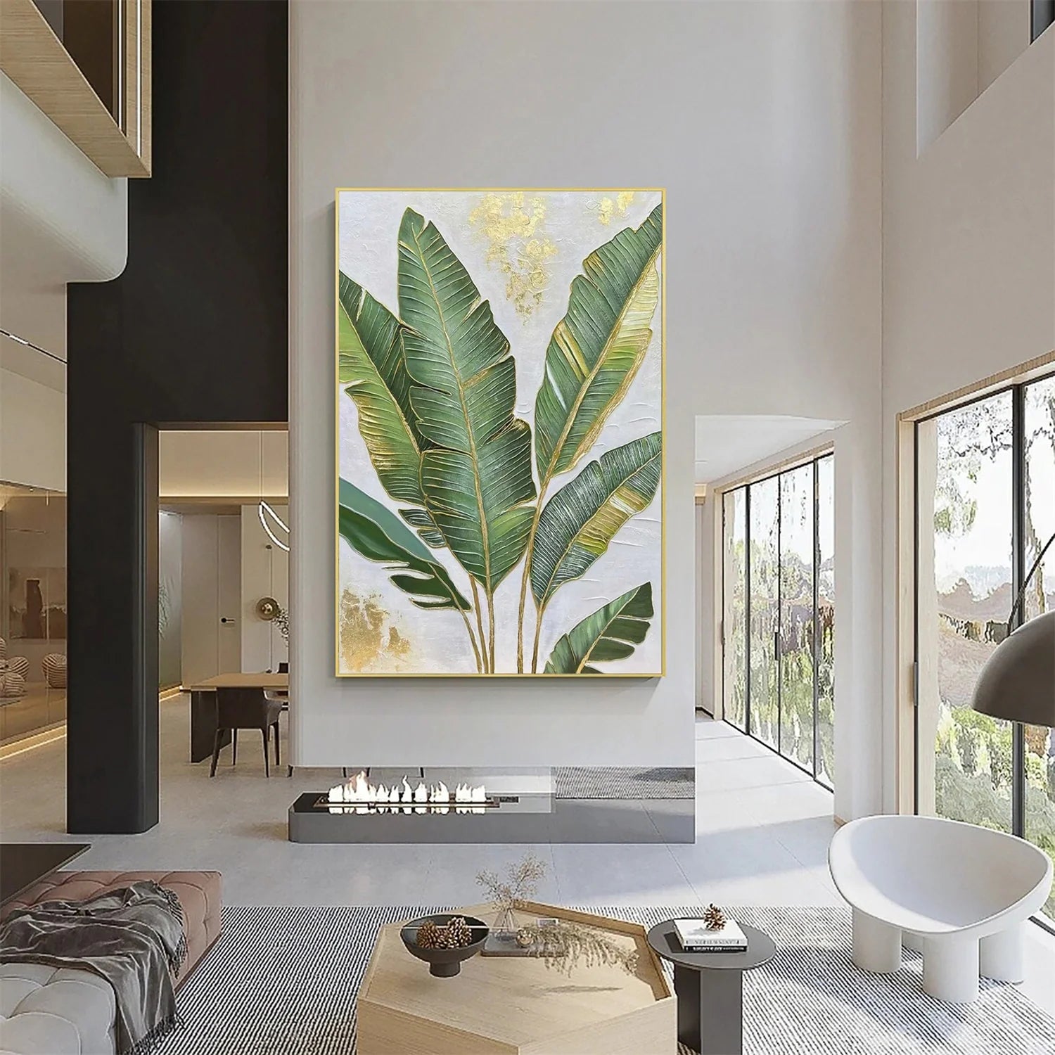 Flower & Tree Abstract Textured Wall Art #FT114