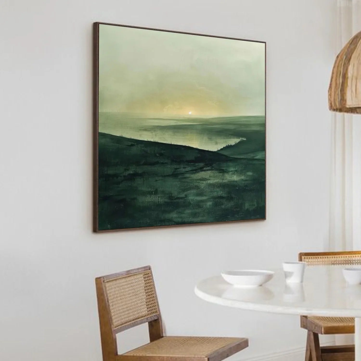 Green Minimalist Canvas Art #GT047