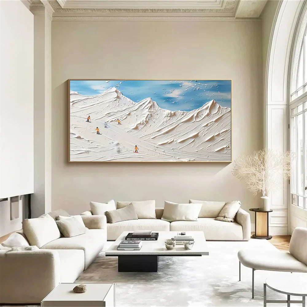 White Sport Art Minimalist Textured Wall Art #AS006